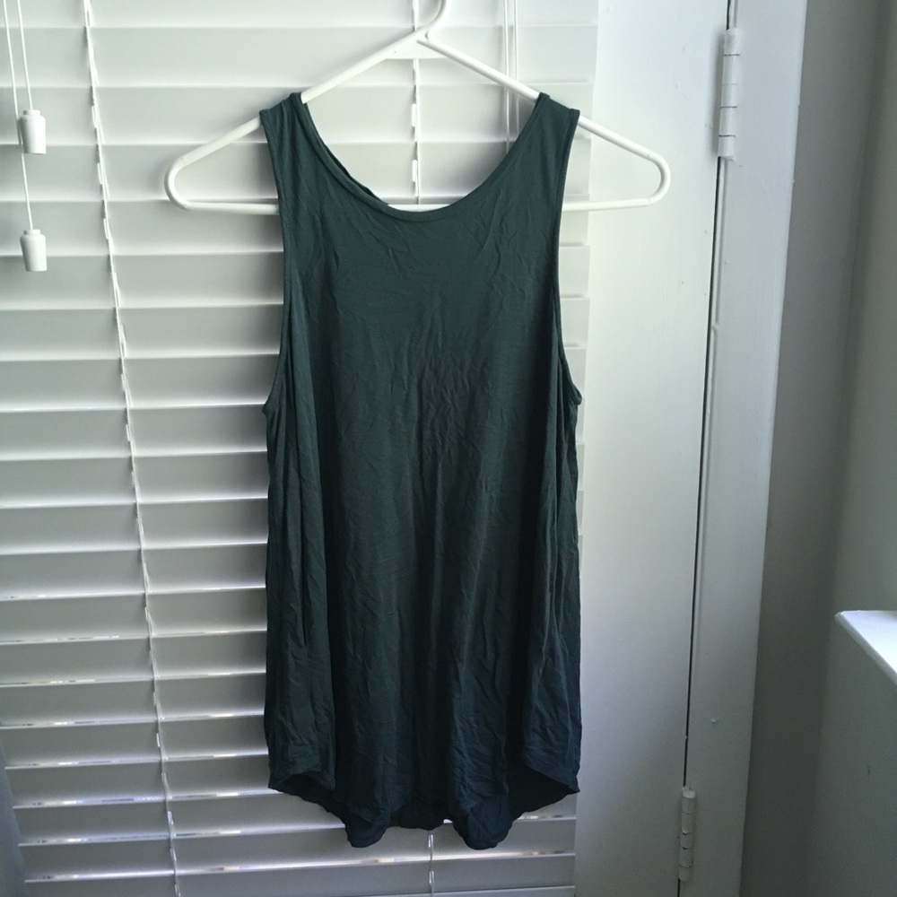 Women’s green tank top